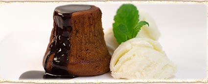 volcán de dulce de leche